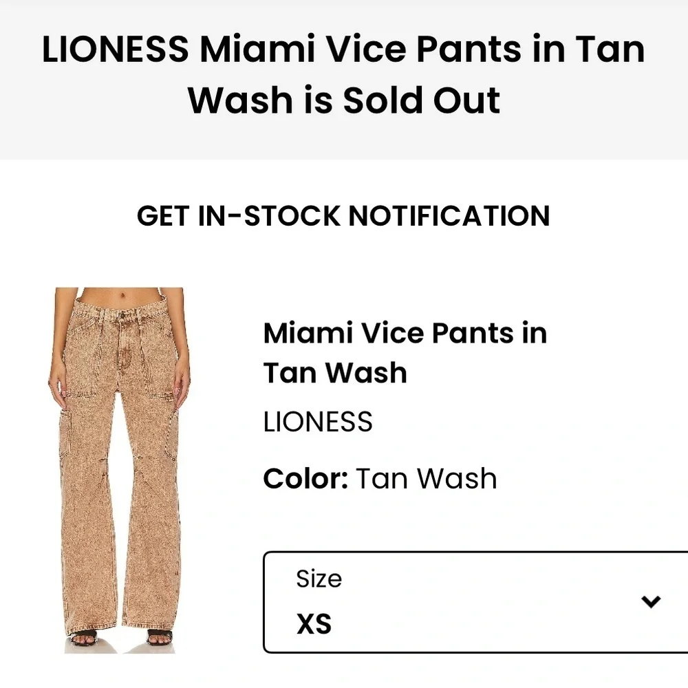 LIKE NEW Lioness Tan Miami Vice Pants